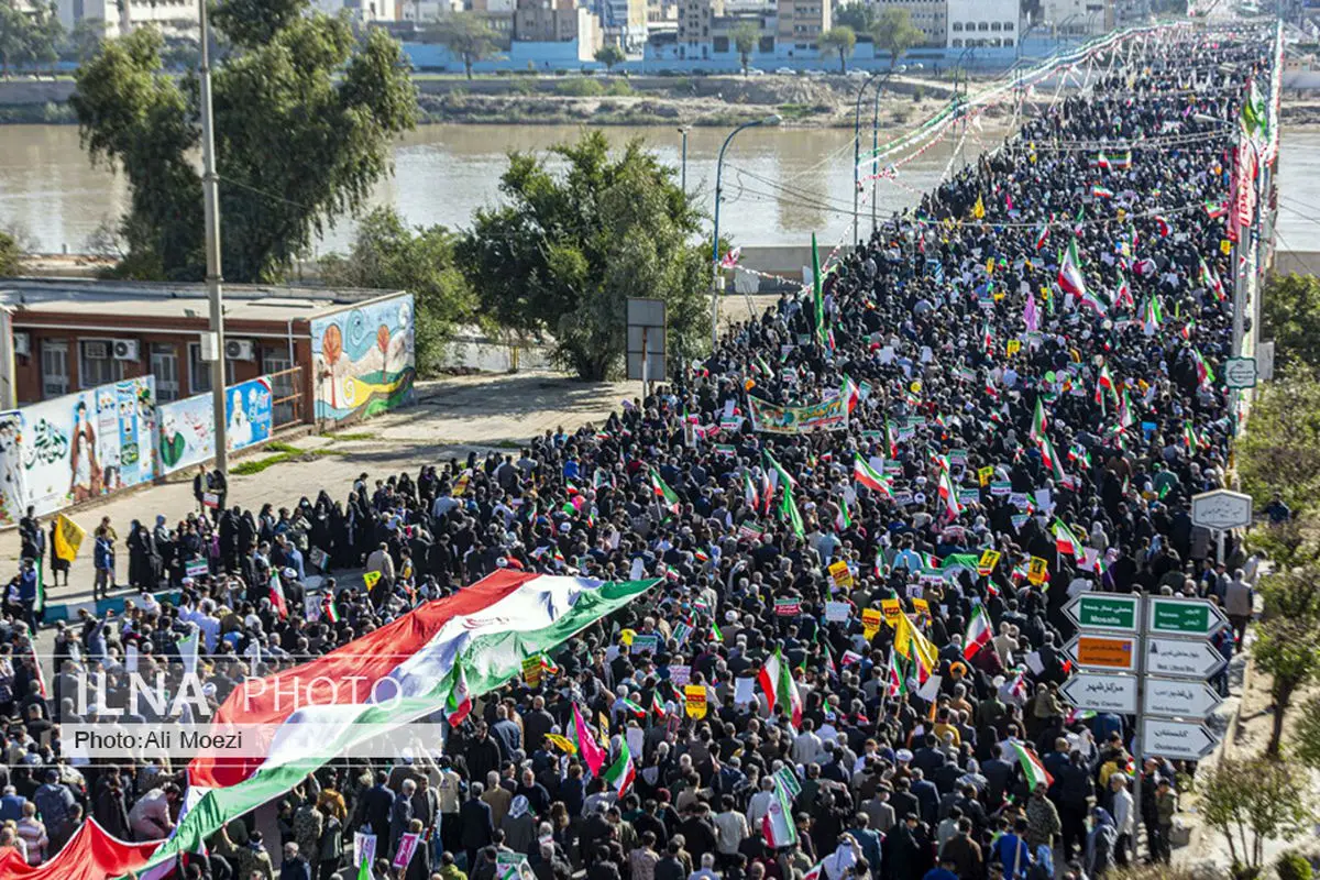 گزارش تصویری راهپیمایی ۲۲ بهمن در اهواز