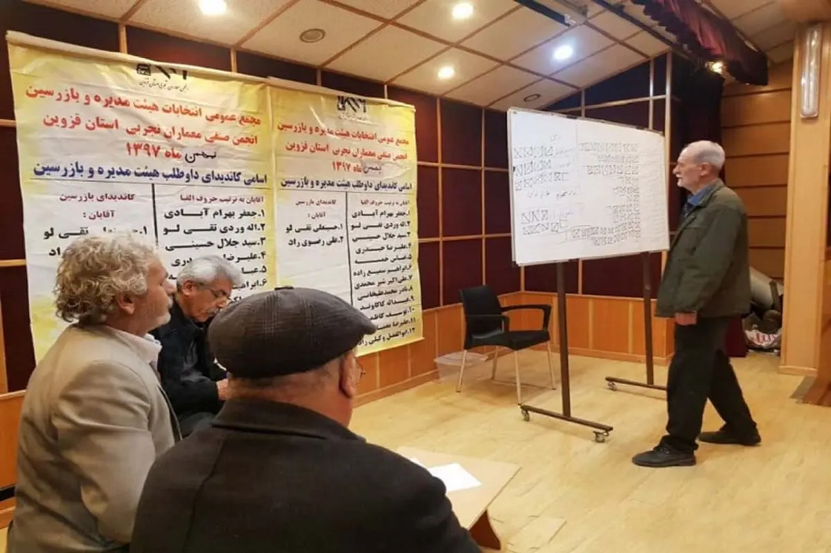 انتخاب اعضای انجمن صنفی کارفرمایی معماران تجربی قزوین