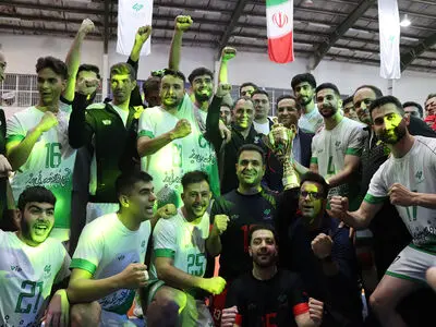والیبال مجتمع فولاد غدیر نی‌ریز با اقتدار قهرمان لیگ دسته یک فارس شد