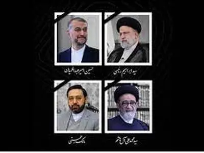 انتقال پیکرهای آیت‌الله رییسی و همراهان وی از معراج شهدای تبریز 