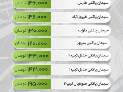 قیمت سیمان امروز شنبه 21 تیر