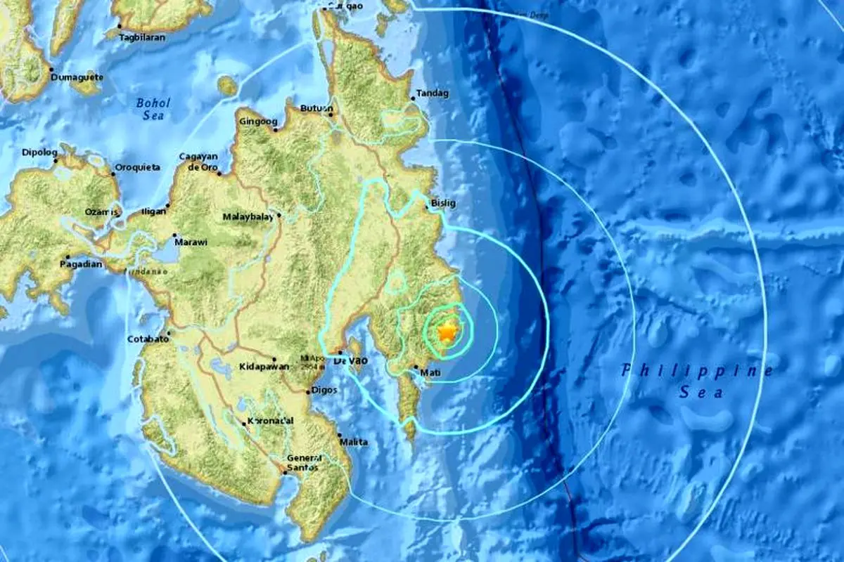 زلزله ۶ و ۴ دهم ریشتری در فیلیپین