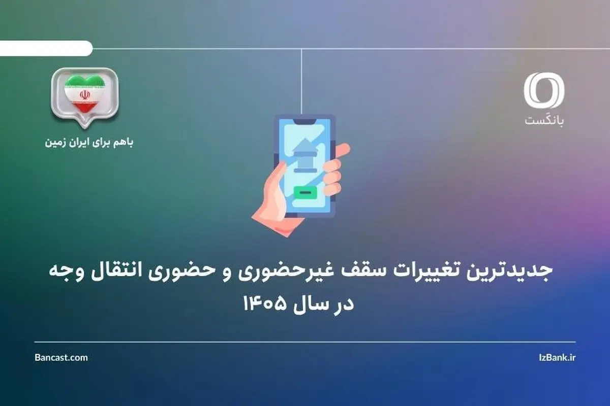 جدیدترین تغییرات سقف غیرحضوری و حضوری انتقال وجه در فروردین 1405