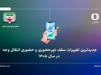 جدیدترین تغییرات سقف غیرحضوری و حضوری انتقال وجه در فروردین 1405