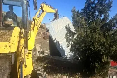 قلع‌وقمع ساخت‌وسازهای غیرمجاز در ۳۱ هزار مترمربع از اراضی کشاورزی کلاردشت