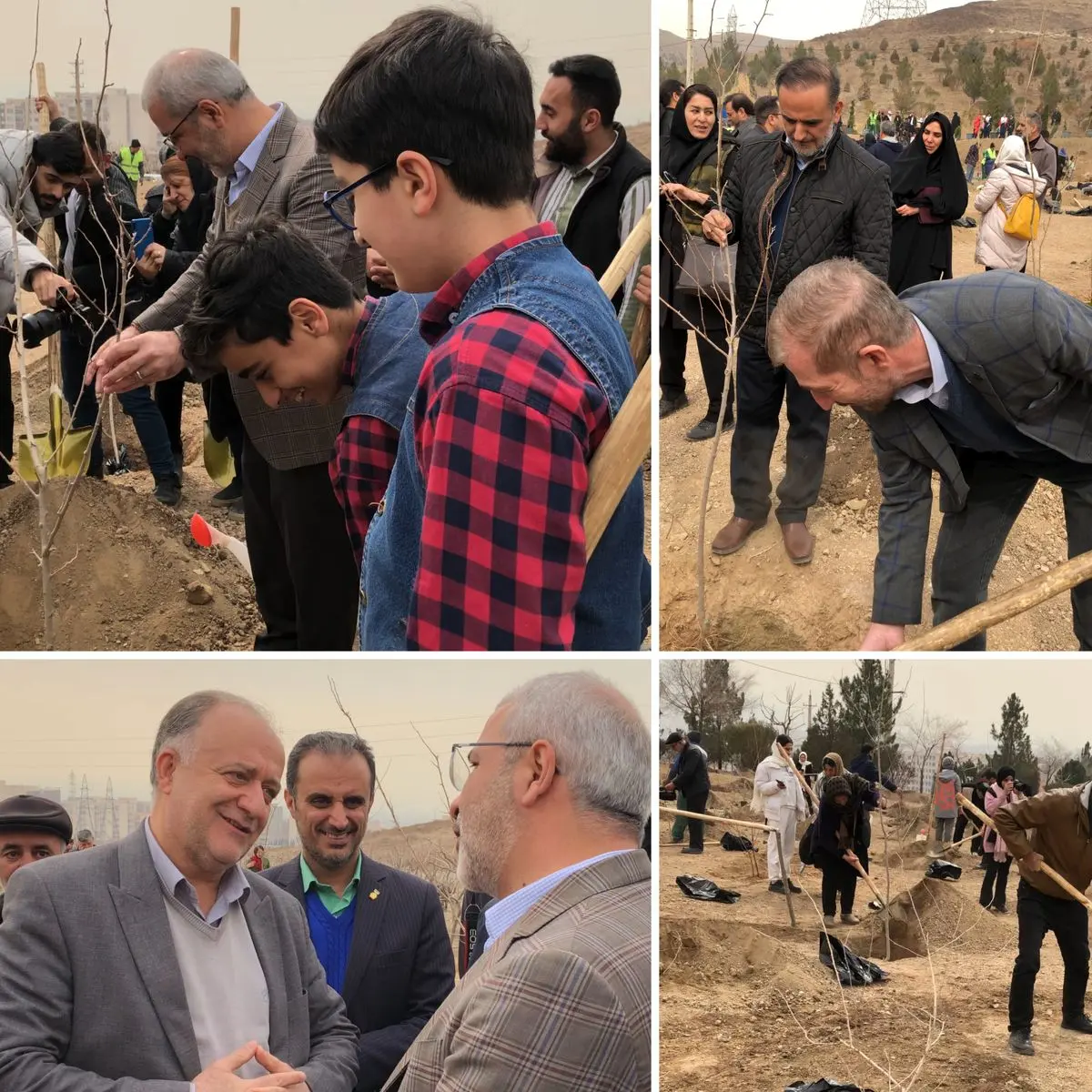 جشن درخت‌کاری با حضور پرشور دانش‌آموزان در کرج برگزار شد+فیلم