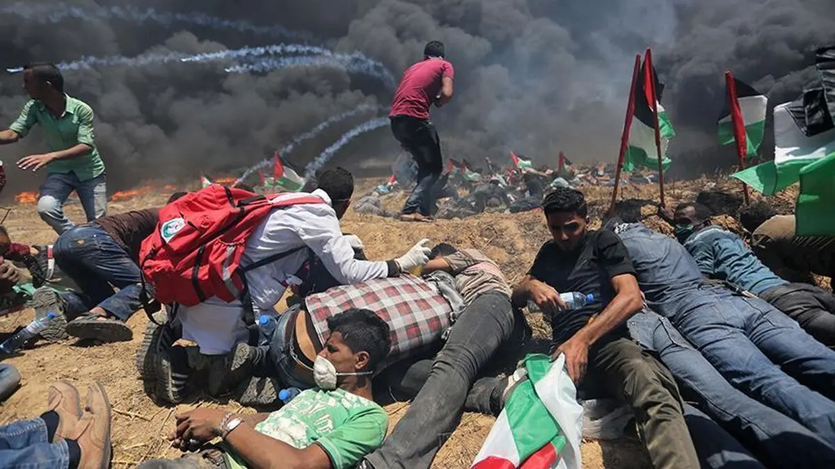 زخمی شدن ۱۴ فلسطینی توسط نظامیان اسرائیل