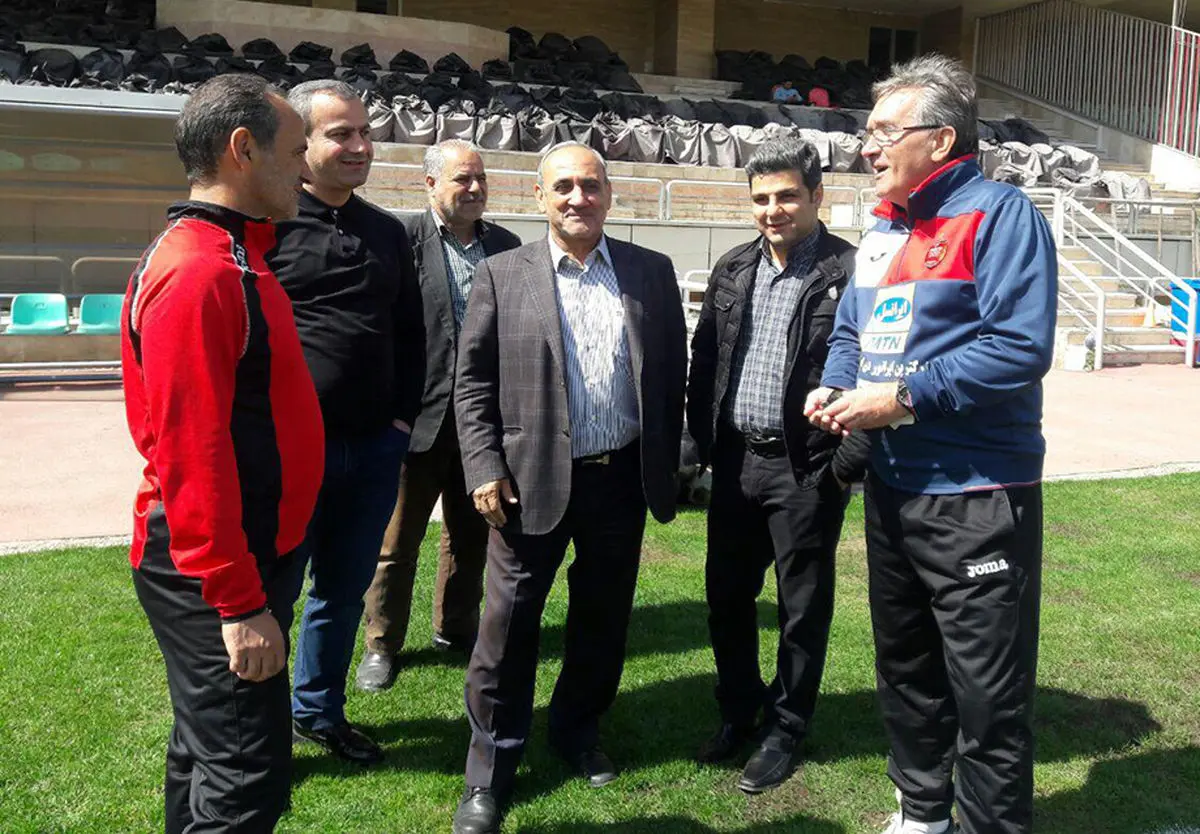 حضور گرشاسبی در تمرین پرسپولیس