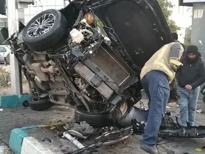 تصادف عجیب و شدید در خیابان اندرزگو تهران + فیلم