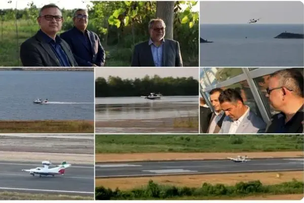 پرواز آزمایشی هواپیمای آب‌نشین در گیلان با حضور رئیس سازمان هواپیمایی کشوری انجام شد