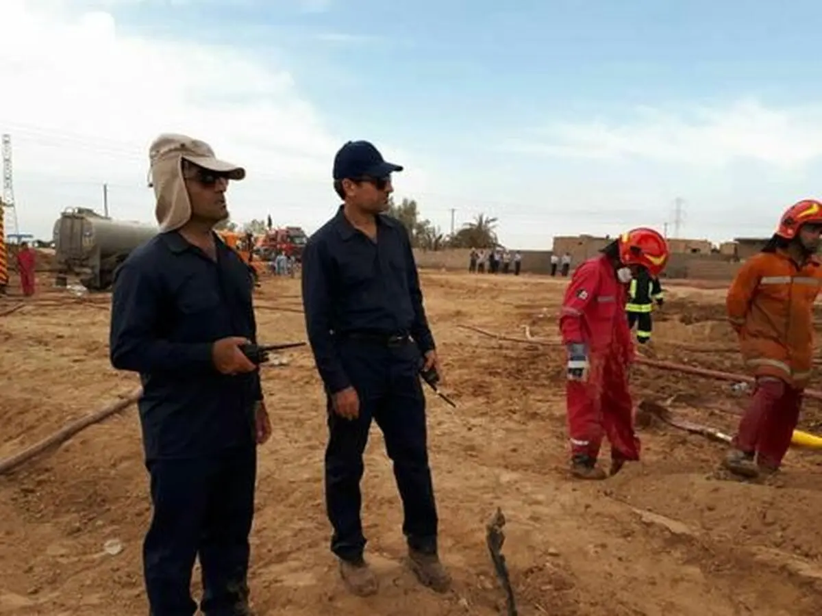 حریق خطوط لوله در امیدیه به طور کامل مهار شد