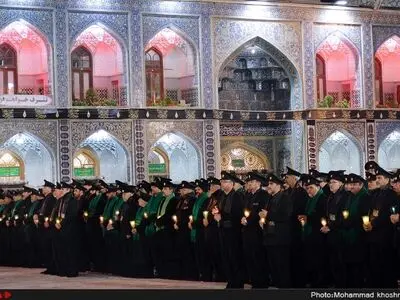 مراسم خطبه خوانی شب شهادت امام رضا (ع) در حرم رضوی