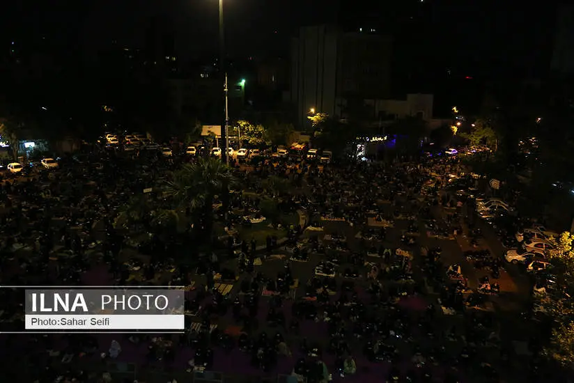    مراسم احیای شب بیست و یکم ماه مبارک رمضان در میدان فلسطین
