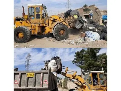 جمع آوری واحدهای آلاینده دپوی پسماند در شهرستان ری/ پلمب واحد آلاینده در پاکدشت