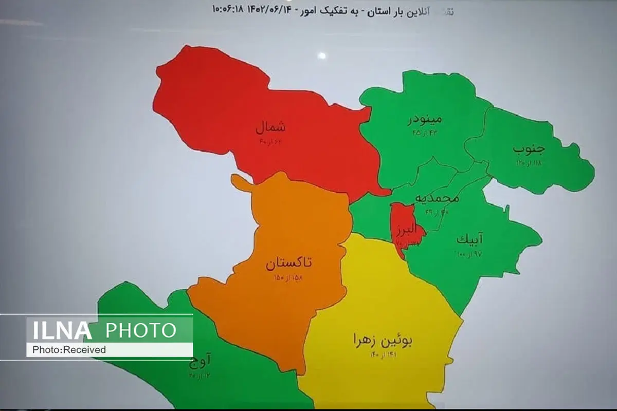 مصرف برق در ۲ منطقه استان قزوین در وضعیت قرمز است