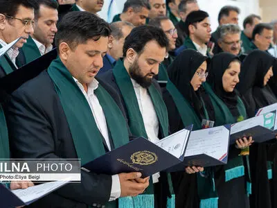 مراسم تحلیف 94 وکیل و کارشناس دادگستری در قزوین برگزار شد