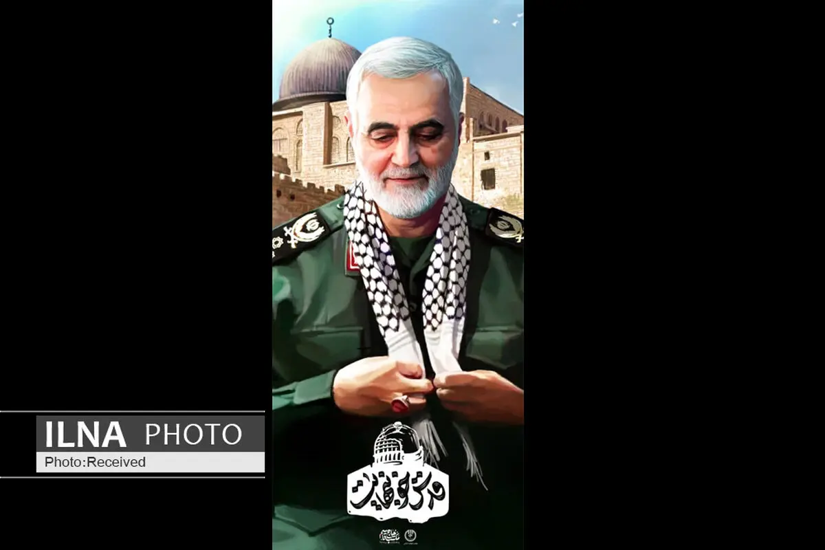 رونمایی از دیوارنگاره میدان فلسطین تهران با تصویر سردار  سلیمانی