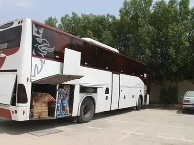 اتوبوس حامل کالای قاچاق در توقیف پلیس 