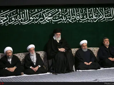 مراسم عزاداری ایام شهادت حضرت فاطمه‌زهرا(س) با حضور رهبر معظم انقلاب