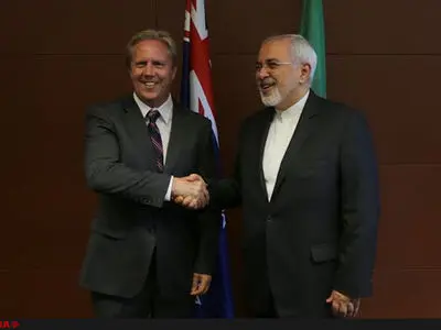 دیدار ظریف با وزیر بازرگانی نیوزلند