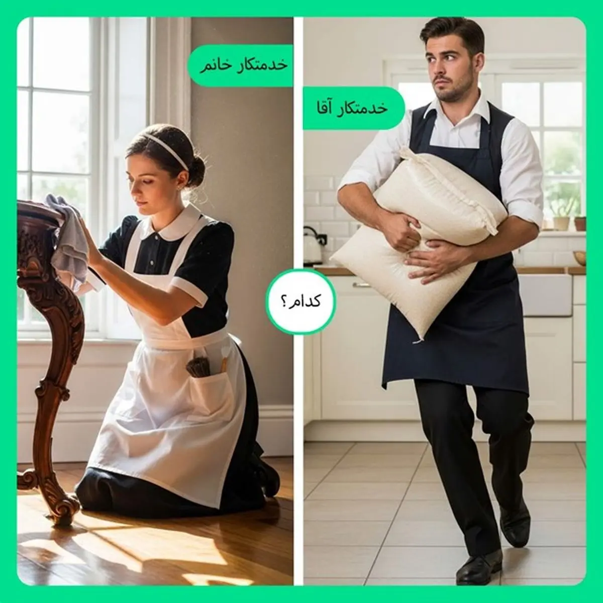 برای خدمتکار منزل، خانم بهتر است یا آقا؟