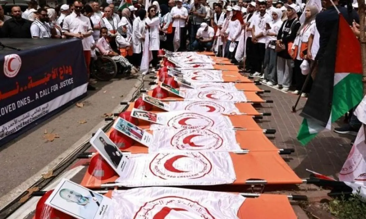 شهادت ۵۰۰ امدادگر در نوار غزه از اکتبر ۲۰۲۳