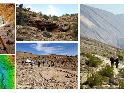کشف ابزارهای سنگی انسان‌های پیش از تاریخ در ارتفاعات کوه گاو بست در شهرستان بستک