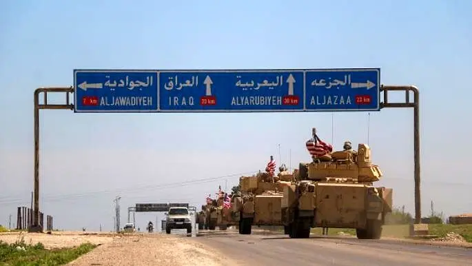 انتقال تجهیزات نظامی آمریکا از عراق به شمال شرق سوریه
