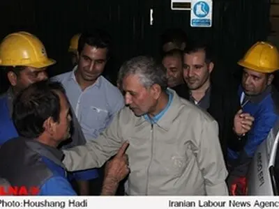 دیدار وزیر کار تعاون و رفاه اجتماعی با کارگران معدن سنگ آهن مرکزی بافق