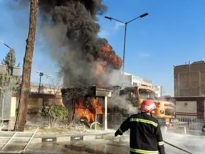 2 مصدوم با سوختگی شدید دستاورد انفجار و آتش‌سوزی مخزن سوخت پمپ‌بنزین کوثر