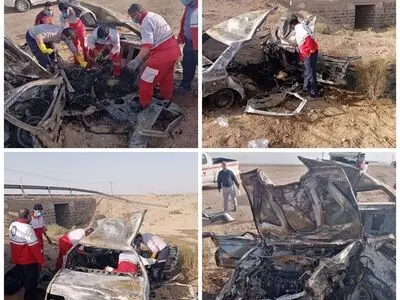 فوت و مصدومیت 4 نفر در اثر انحراف خودرو پژو 405 در دامغان 