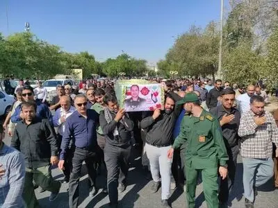 تشییع پیکر مطهر شهید مدافع وطن «مصطفی خزاعی» در دزفول