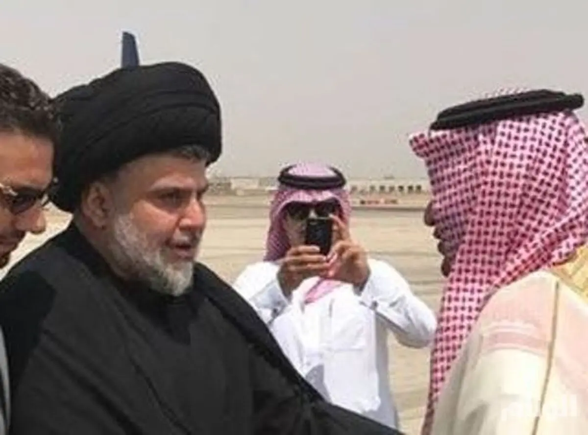 ثامر السبهان از مقتدی صدر استقبال کرد