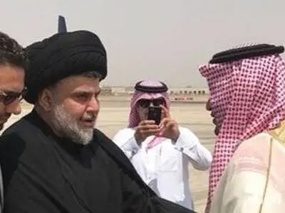 ثامر السبهان از مقتدی صدر استقبال کرد