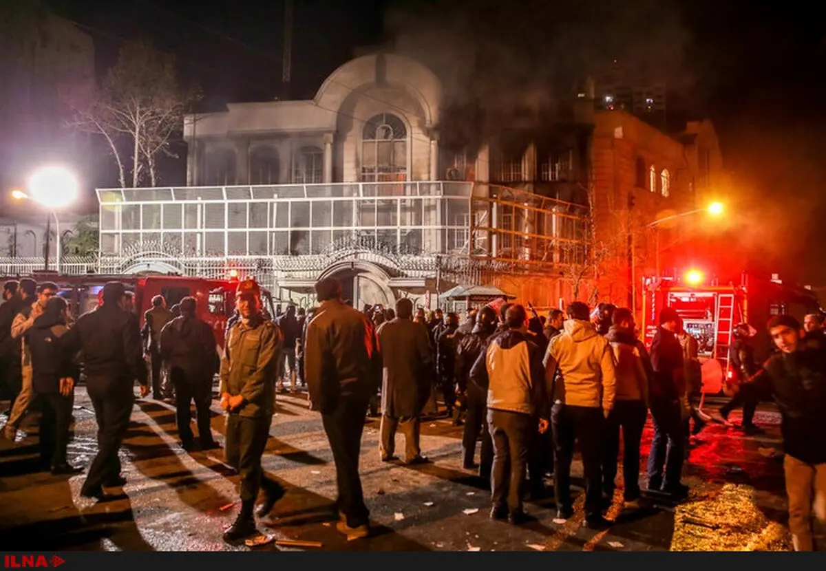 متهمان حمله به سفارت عربستان به ۶ ماه و ۳ ماه حبس محکوم شدند/ پرونده ۲۵ متهم در دادگاه ویژه روحانیت رسیدگی می‌شود