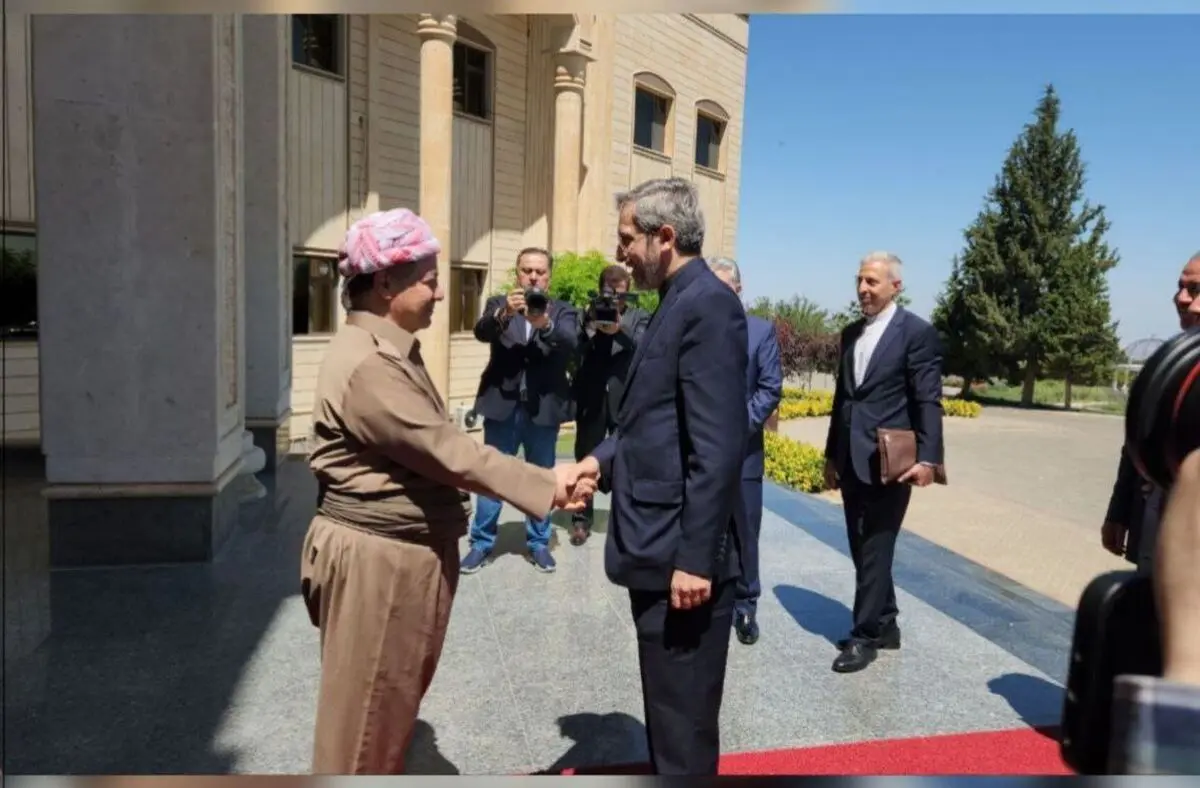 علی باقری با مسعود بارزانی دیدار کرد