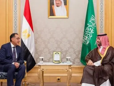 دیدار ولیعهد عربستان و نخست‌وزیر مصر در ریاض
