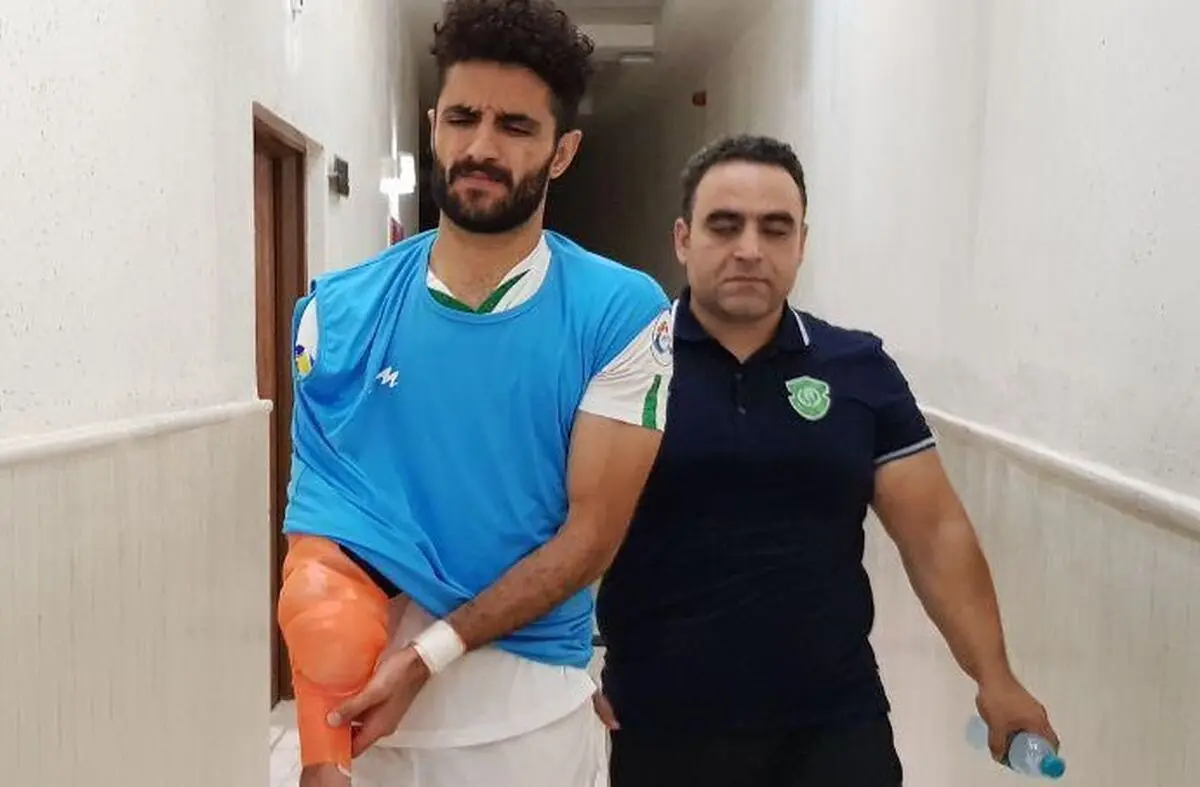 بازیکن ماشین سازی راهی بیمارستان شد