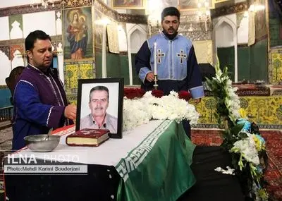 تشییع شهید آوانس سیمونیان  در کلیسای حضرت مریم  اصفهان