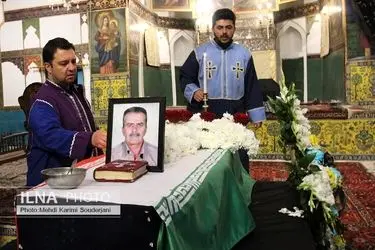 تشییع شهید آوانس سیمونیان  در کلیسای حضرت مریم  اصفهان