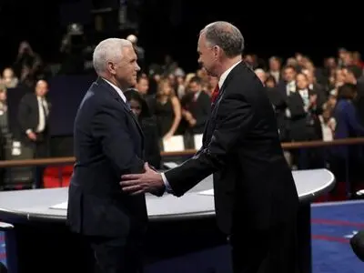 Pence takes harder line than Trump on Russia at contentious VP debate