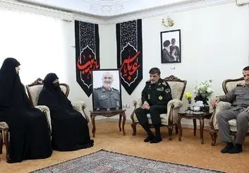 دیدار سردار رادان با خانواده فرماندهان شهید/ وقایع جنگ ۱۲ روزه تکرار تاریخ عاشورا بود