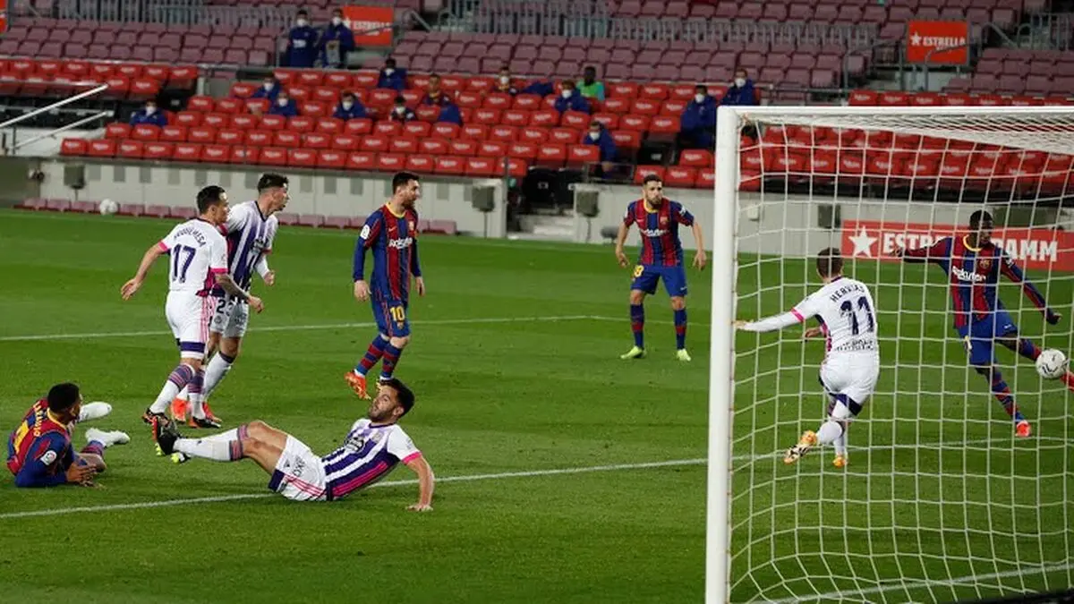 بارسلونا یک - وایادولید صفر؛ پیروزی آبی و اناری ها با گل دقیقه نود دمبله 