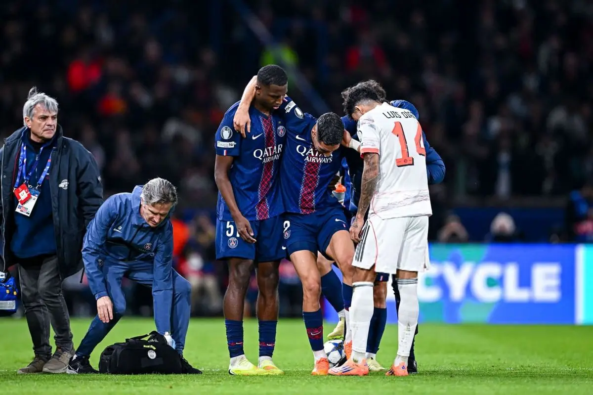 احتمال غیبت حکیمی در جام ملت‌های آفریقا پس از مصدومیت برابر بایرن