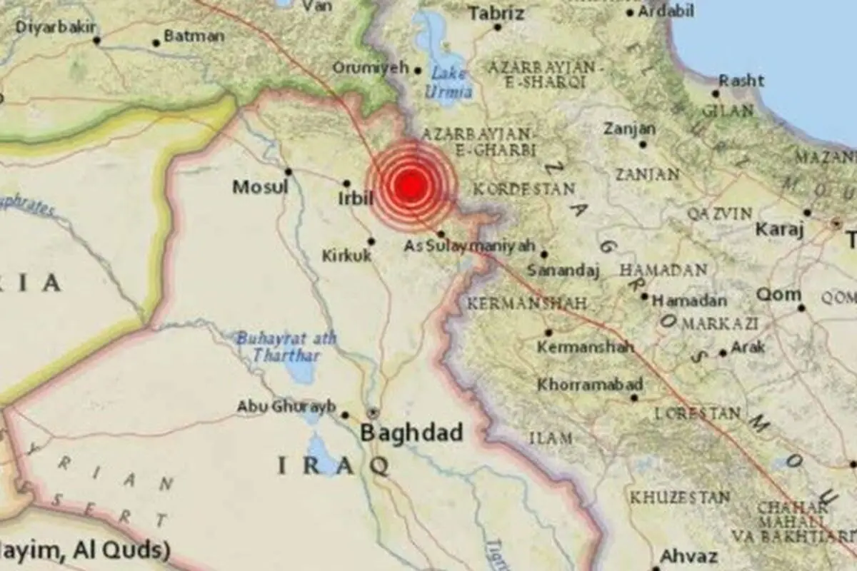 ویدئو/ لحظه وقوع زمین لرزه در اربیل عراق و به خیابان آمدن شهروندان