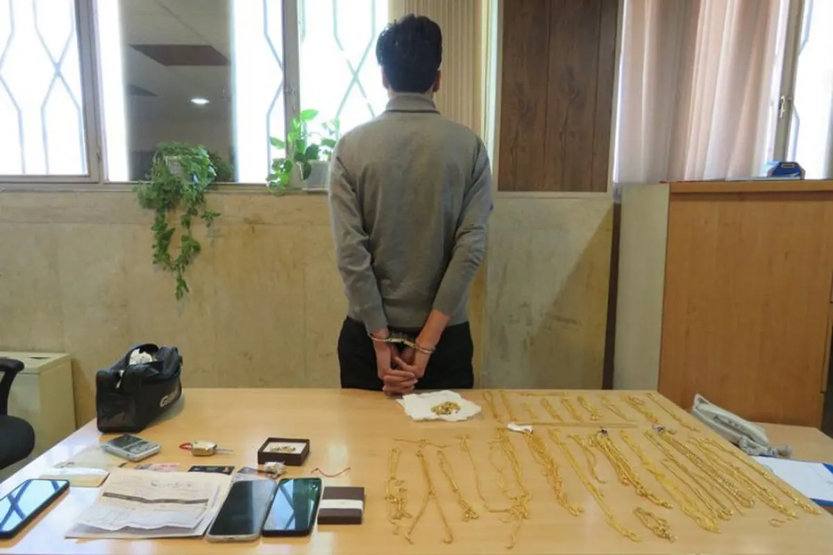 دستگیری سارق طلا فروشی در شیراز
