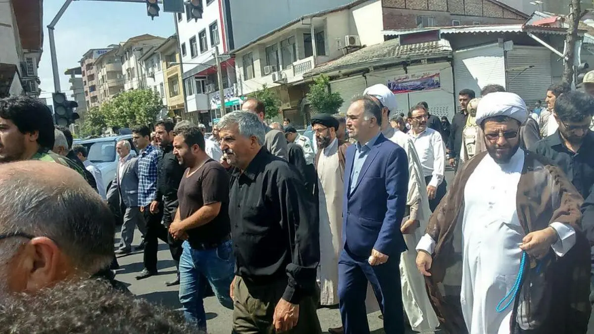 تشییع پیکر جنگلبان فقید آستارا با حضور فرماندار و مسئولان استانی