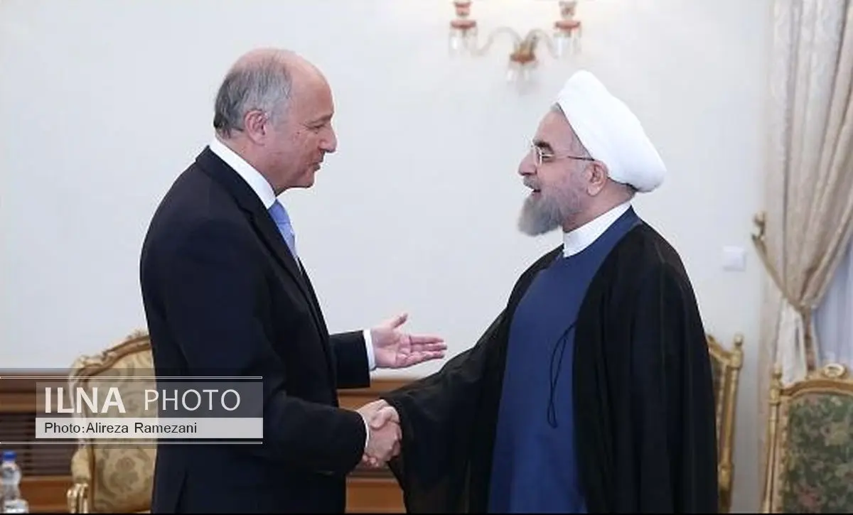 دیدار وزیر امورخارجه فرانسه با روحانی