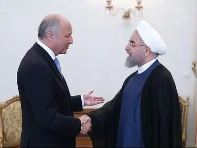دیدار وزیر امورخارجه فرانسه با روحانی