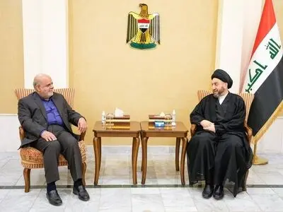 دیدار خداحافظی سفیر ایران با سید عمار حکیم
